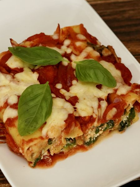 cannelloni épinards gratinés au four